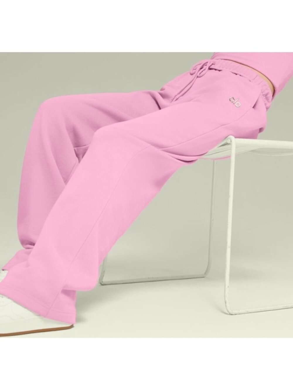 Alo Accolade Straight Leg Sweatpants Candy Heart Pink High-Rise Waist Joggers S - Picture 3 of 14